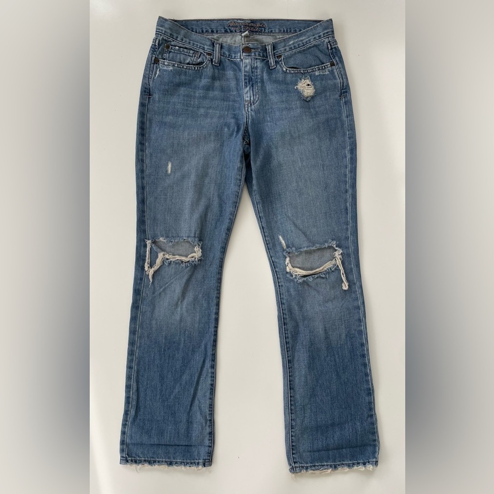 Abercrombie & Fitch Women's Y2K Distressed Destroyed Bootcut Jeans Size 10